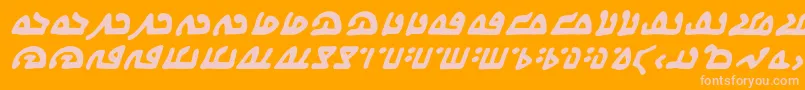 WecomeinpeacebbBi Font – Pink Fonts on Orange Background