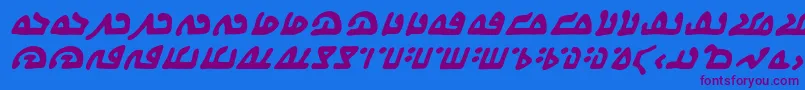 WecomeinpeacebbBi Font – Purple Fonts on Blue Background