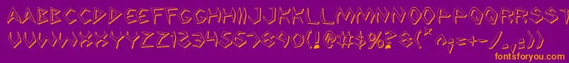 Argosy3D Font – Orange Fonts on Purple Background
