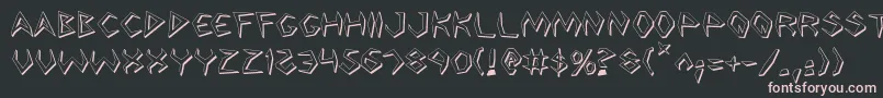 Argosy3D Font – Pink Fonts on Black Background