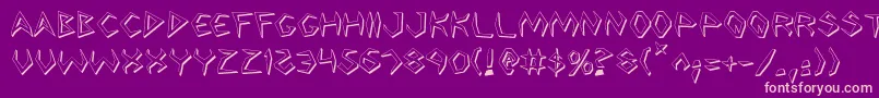 Argosy3D Font – Pink Fonts on Purple Background