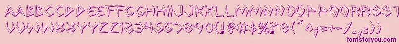 Argosy3D Font – Purple Fonts on Pink Background