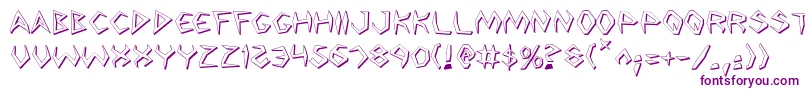More about Argosy3D Font Argosy3D Font – Purple Fonts on White Background