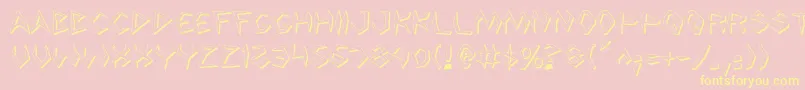 Argosy3D Font – Yellow Fonts on Pink Background