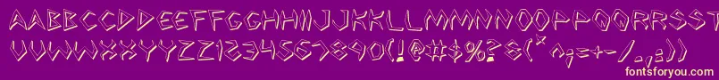 Argosy3D Font – Yellow Fonts on Purple Background