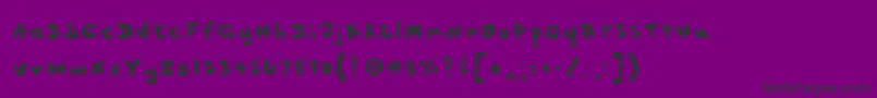 フォントRattytatty – 紫の背景に黒い文字