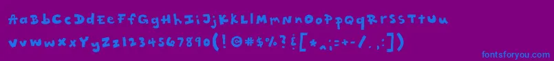 Шрифт Rattytatty – синие шрифты на фиолетовом фоне