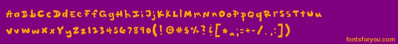 Шрифт Rattytatty – оранжевые шрифты на фиолетовом фоне