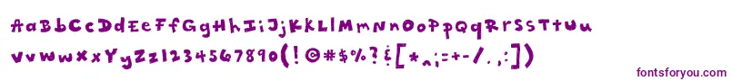 Rattytatty-fontti – violetit fontit valkoisella taustalla