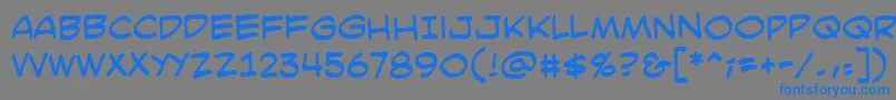 SmackattackbbReg Font – Blue Fonts on Gray Background