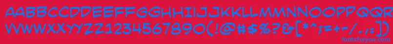 More about SmackattackbbReg Font SmackattackbbReg Font – Blue Fonts on Red Background
