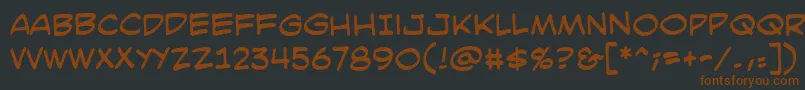 SmackattackbbReg Font – Brown Fonts on Black Background