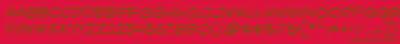 SmackattackbbReg Font – Brown Fonts on Red Background