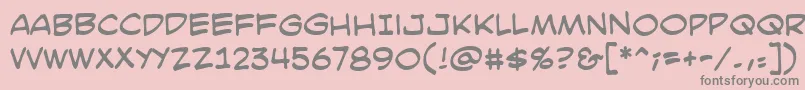 SmackattackbbReg Font – Gray Fonts on Pink Background