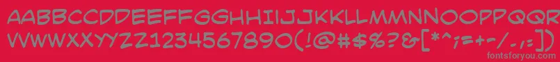 SmackattackbbReg Font – Gray Fonts on Red Background