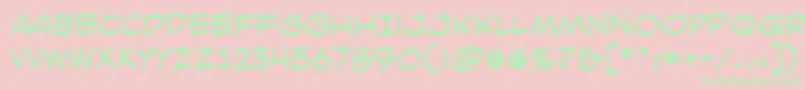 SmackattackbbReg Font – Green Fonts on Pink Background