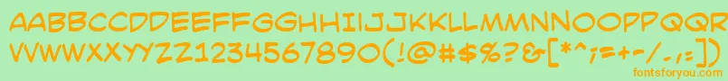 SmackattackbbReg Font – Orange Fonts on Green Background