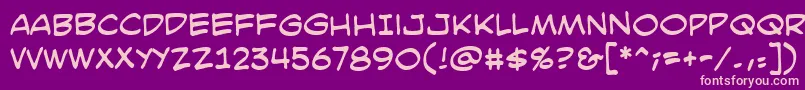 fuente SmackattackbbReg – Fuentes Rosadas Sobre Fondo Morado