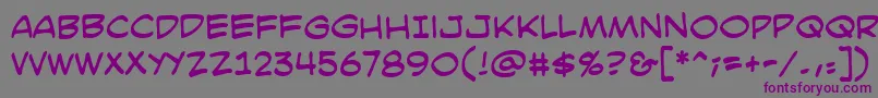 SmackattackbbReg Font – Purple Fonts on Gray Background