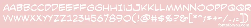 フォントSmackattackbbReg – ピンクの背景に白い文字