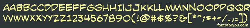 SmackattackbbReg Font – Yellow Fonts on Black Background