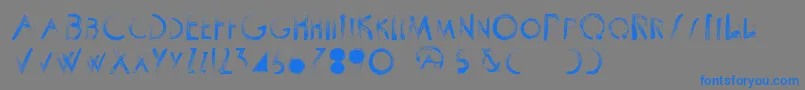ScrapistRegular Font – Blue Fonts on Gray Background
