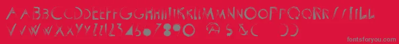ScrapistRegular Font – Gray Fonts on Red Background