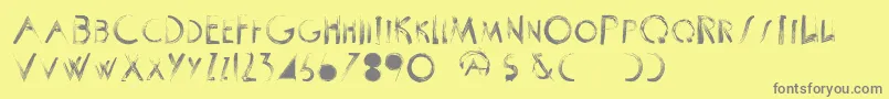 ScrapistRegular Font – Gray Fonts on Yellow Background