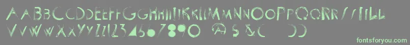 ScrapistRegular Font – Green Fonts on Gray Background