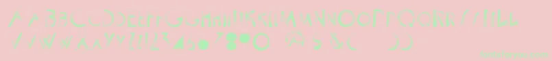 ScrapistRegular-Schriftart – Grüne Schriften auf rosa Hintergrund