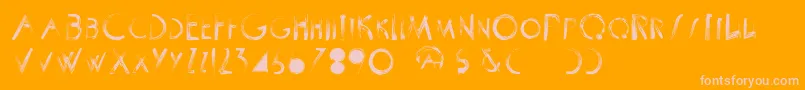 ScrapistRegular-Schriftart – Rosa Schriften auf orangefarbenem Hintergrund