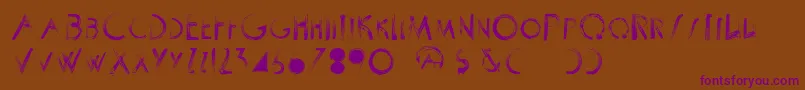 ScrapistRegular Font – Purple Fonts on Brown Background