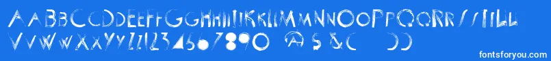 ScrapistRegular Font – White Fonts on Blue Background