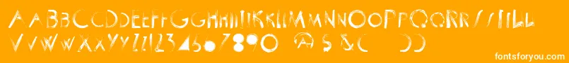 ScrapistRegular Font – White Fonts on Orange Background