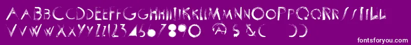 ScrapistRegular-Schriftart – Weiße Schriften auf violettem Hintergrund