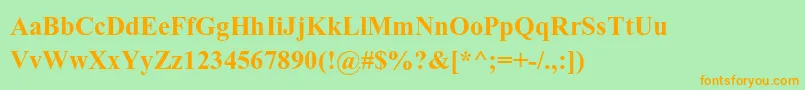 AparajitaBold Font – Orange Fonts on Green Background