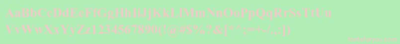AparajitaBold-fontti – vaaleanpunaiset fontit vihreällä taustalla