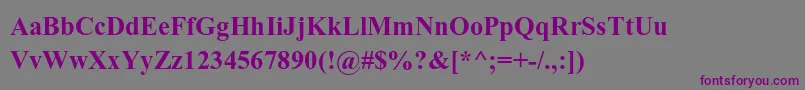 AparajitaBold Font – Purple Fonts on Gray Background