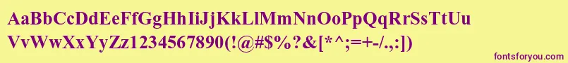 AparajitaBold Font – Purple Fonts on Yellow Background