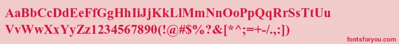 AparajitaBold Font – Red Fonts on Pink Background