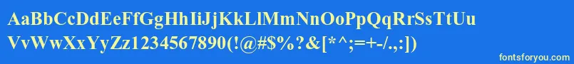 AparajitaBold Font – Yellow Fonts on Blue Background