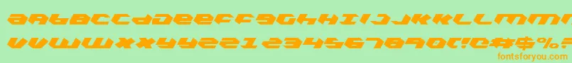 KubrickCondensedLight Font – Orange Fonts on Green Background