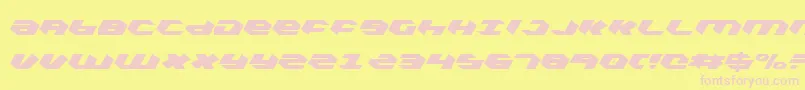 KubrickCondensedLight Font – Pink Fonts on Yellow Background