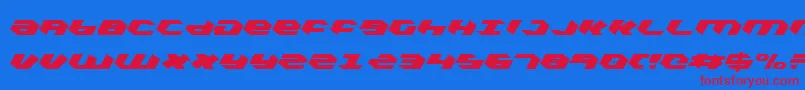 KubrickCondensedLight Font – Red Fonts on Blue Background
