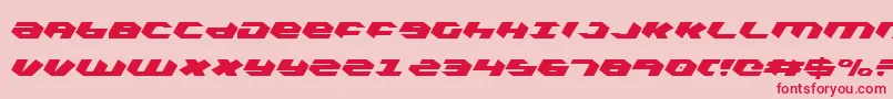 KubrickCondensedLight-Schriftart – Rote Schriften auf rosa Hintergrund