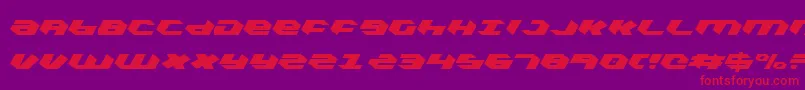 KubrickCondensedLight Font – Red Fonts on Purple Background