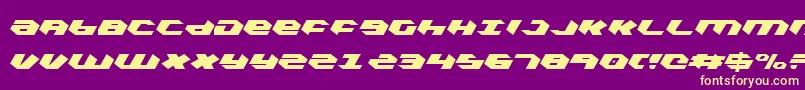 KubrickCondensedLight Font – Yellow Fonts on Purple Background