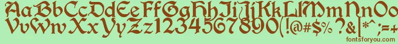 BerryRotunda Font – Brown Fonts on Green Background