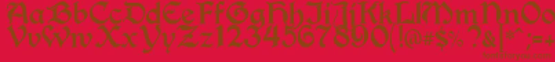 BerryRotunda Font – Brown Fonts on Red Background