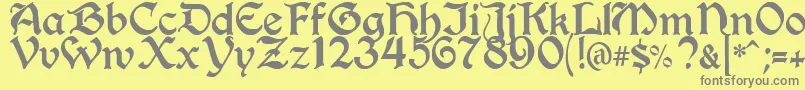 BerryRotunda Font – Gray Fonts on Yellow Background